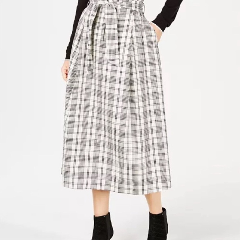 Plaid Midi Skirt
